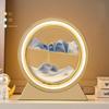 USB LED RGB Sandscape Lamp Moving Sand Art Nattljus med 7 färger Timglasljus 3D Moving Sand Art Bordslampa Julklapp