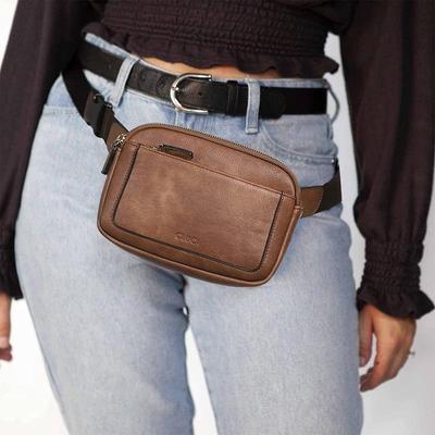 Cute Chest Bag Lightweight PU Leather Outdoor Sports Fitness Waist Bag Women's Simple Casual Crossbody Shoulder Bag Belt Bag