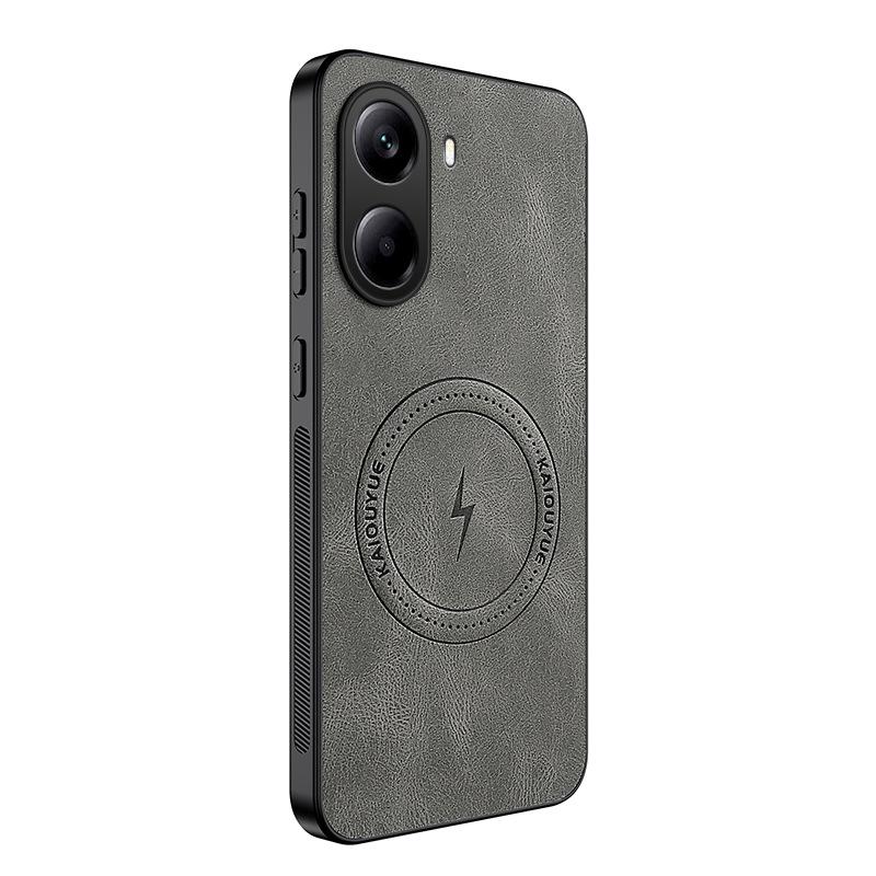 POCO X7 Pro Nappa Leather Full Coverage MagSafe Anti-Drop Case