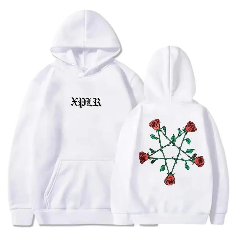 Bluză cu glugă Toamnă și iarnă XPLR Sam And Colby Stea cu cinci colțuri Trandafir Haine pentru cupluri Bluză cu glugă stradală pentru bărbați și femei