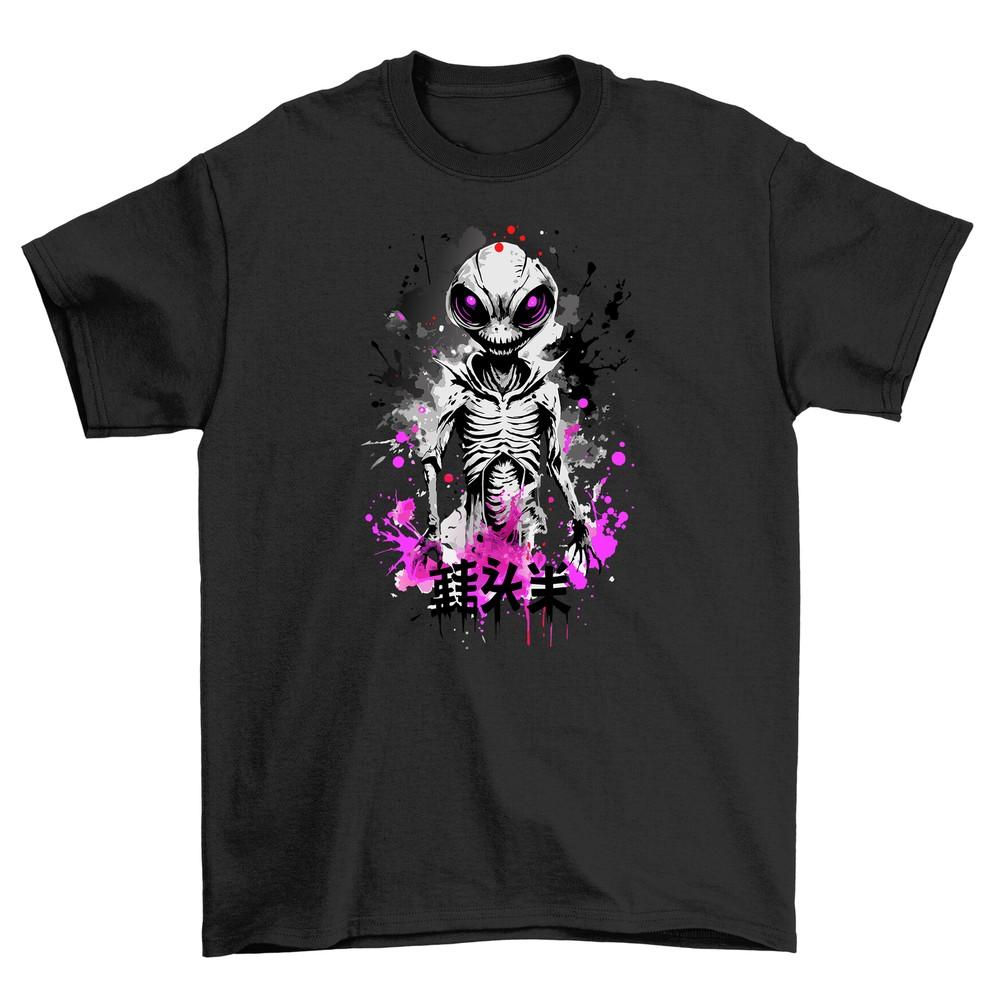Alien Anime Skeleton Splash t-shirt: Out-of-this-wo rld Funny! Unisex Printed Des