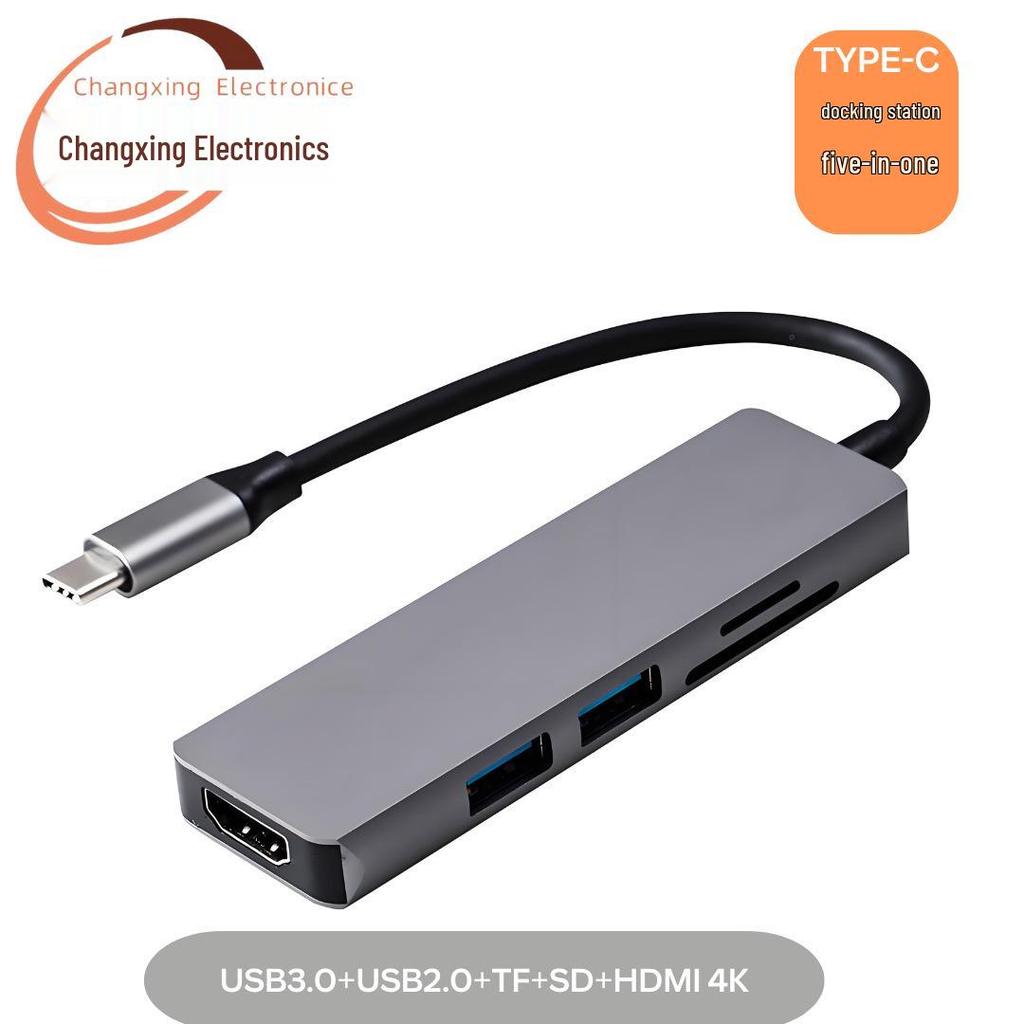 8-in-1 Type-C Hub: Multifunctional Card Reader & USB Network Expansion Dock