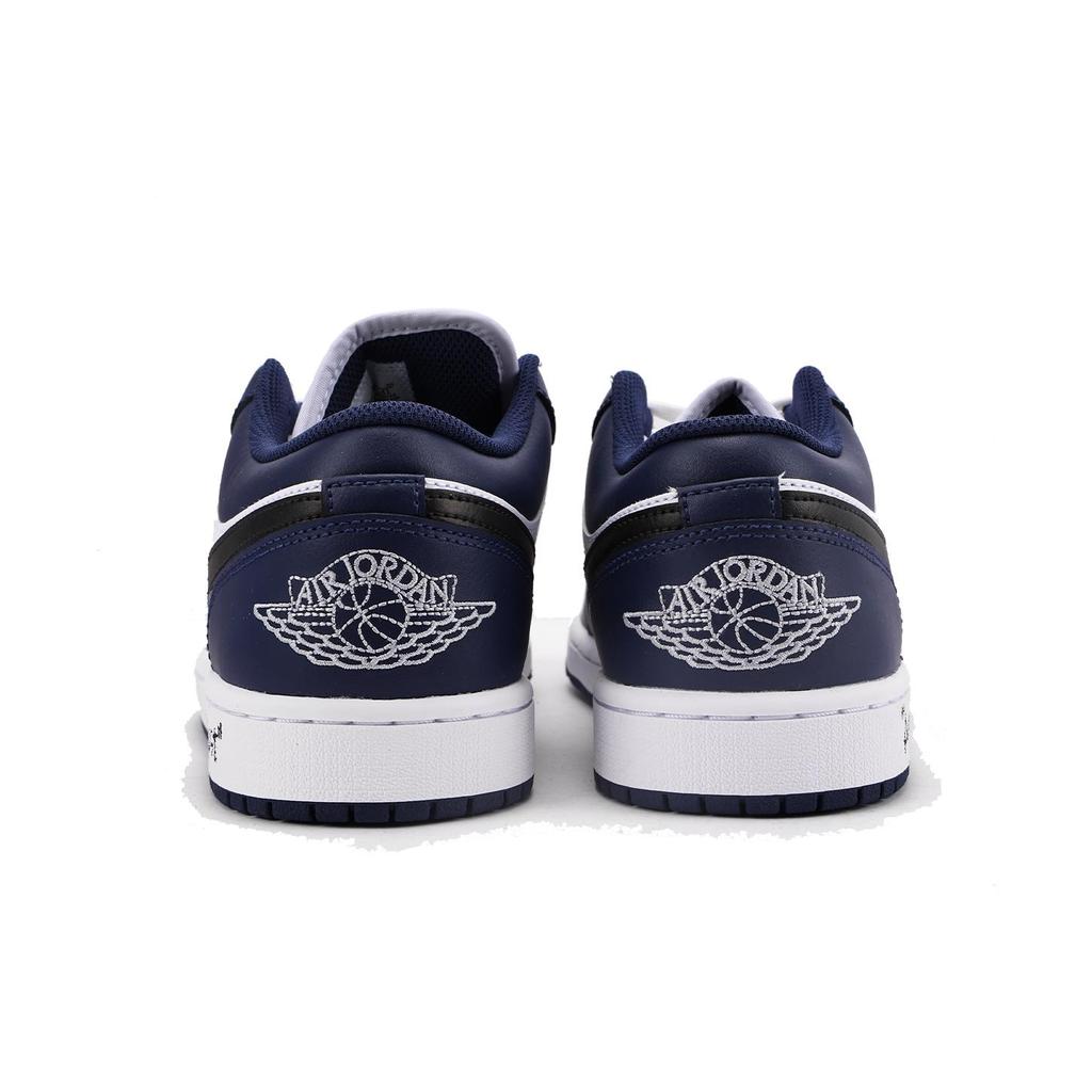 Jordan Zapatillas de Baloncesto Vintage Air Jordan 1 para Mujer Caña Baja Blanco Azul 553560-141(Team59-SBOX)