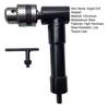 Right Angle Chuck for Power Drill 90 Degree Attachment, Corner Adapter with 0.8-10mm 3-Jaw Chuck, Compatible Most Bits Metal