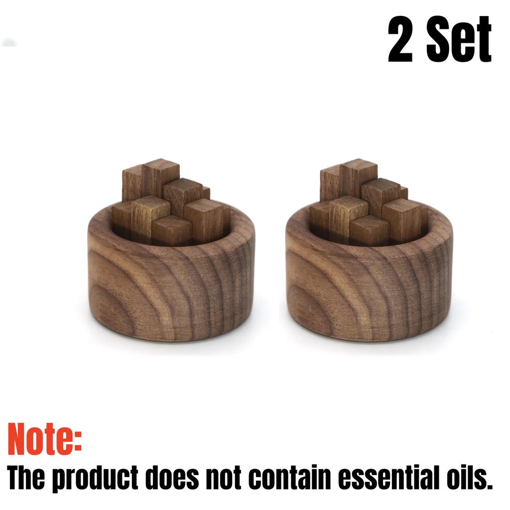 1/2/3Set Ahşap Uçucu Yağ Difüzörü Aromaterapi Çubukları Dekor Ceviz Ağacı Koku Yayıcı Ev Banyo Araba Süsü İçin