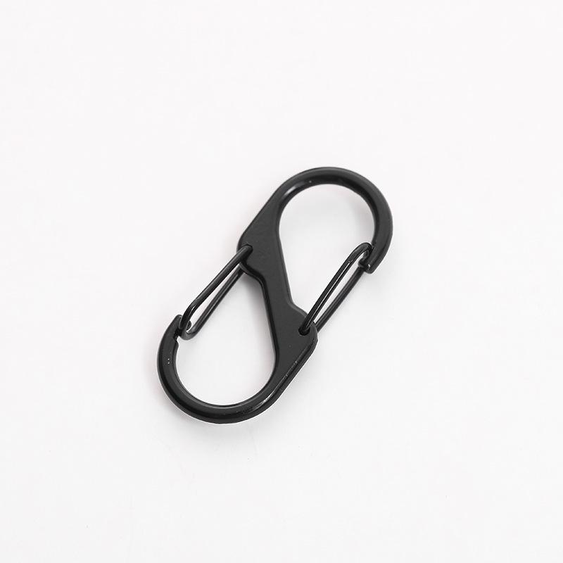 

S-type Quick Release Keychain: Metal Alloy Carabiner & Mini Figure-8 Buckle.