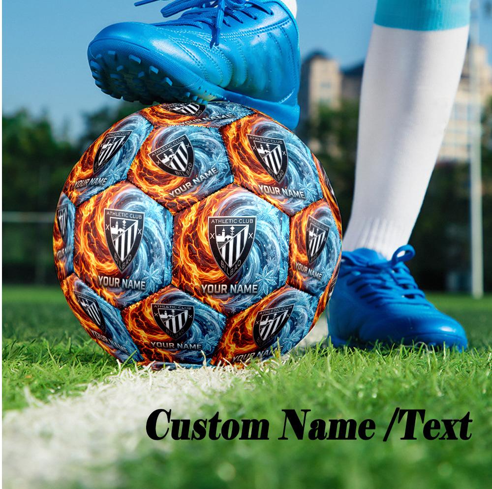 Size 5 Football Custom Name Text, Outdoor Training Soccer BallAthletic Bilbao Football