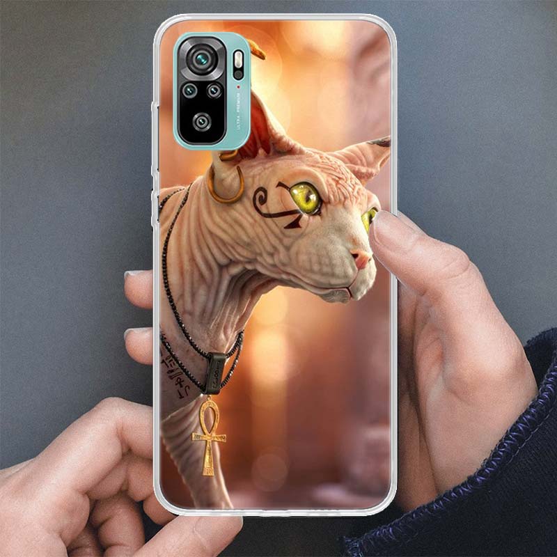 Lavaza Sphynx Sphinx Cat Phone Case For Xiaomi Redmi Note 14 13 12S 12 10 10S 11 11S 11E Pro Plus 11T 14Pro Soft Silicone Shell