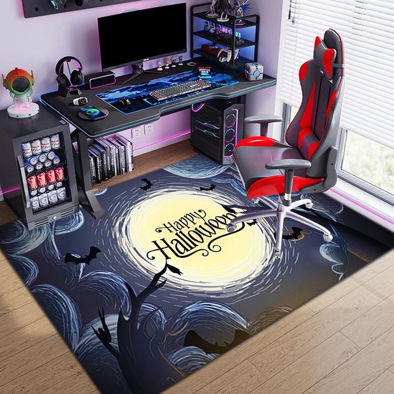 1 Stück Halloween-Thema Teppich - Heimdekoration Teppich für Wohnzimmer Schlafzimmer Bodenbelag Computerstuhl Bereichsteppich