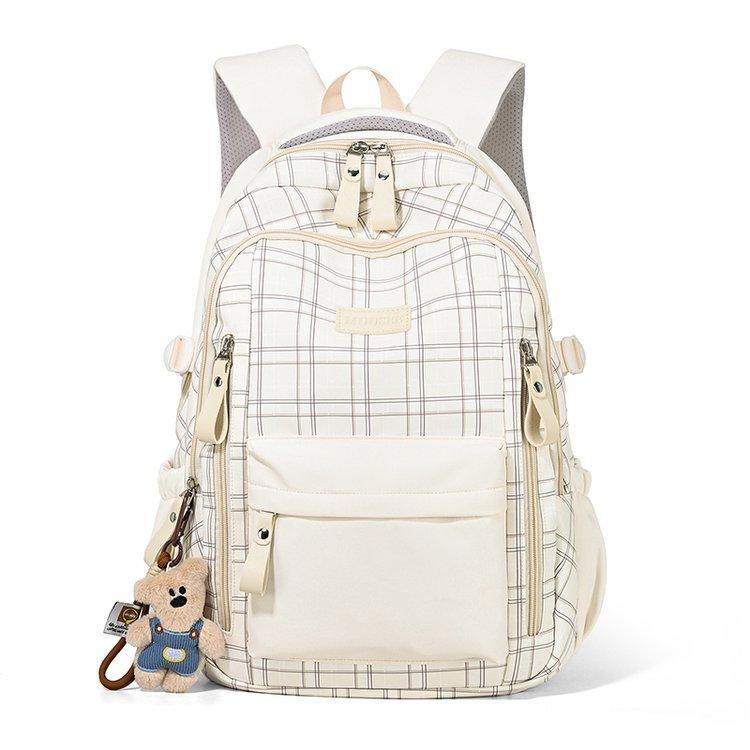 Schoolbag schoolbag 1011 new plaid student large capacity lightweight high school student simple backpack college backpack