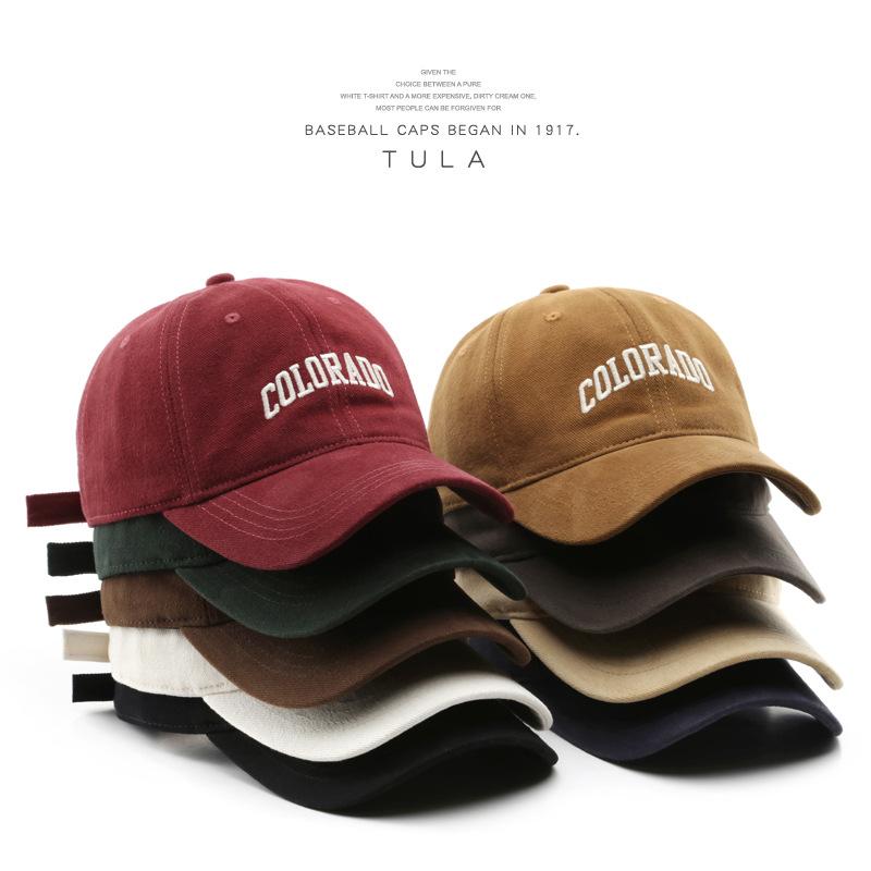 Japanese women's fashion popular retro letter embroidered cap outdoor sports travel shade baseball cap