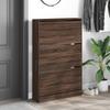 Shoe Cabinet Brown Oak Effect 80 X 21 X 125.5 Cm Particleboard