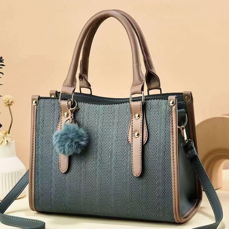 Large Capacity Single Shoulder Crossbody Bag Female Bag Foreign Style Handbag New Fashion Striped Texture Korean Multi-layer