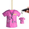 Acrylic Car Pendant, Car Hanging Decoration, Nurse Clothing Pendant for Automotive - Nurse Uniform