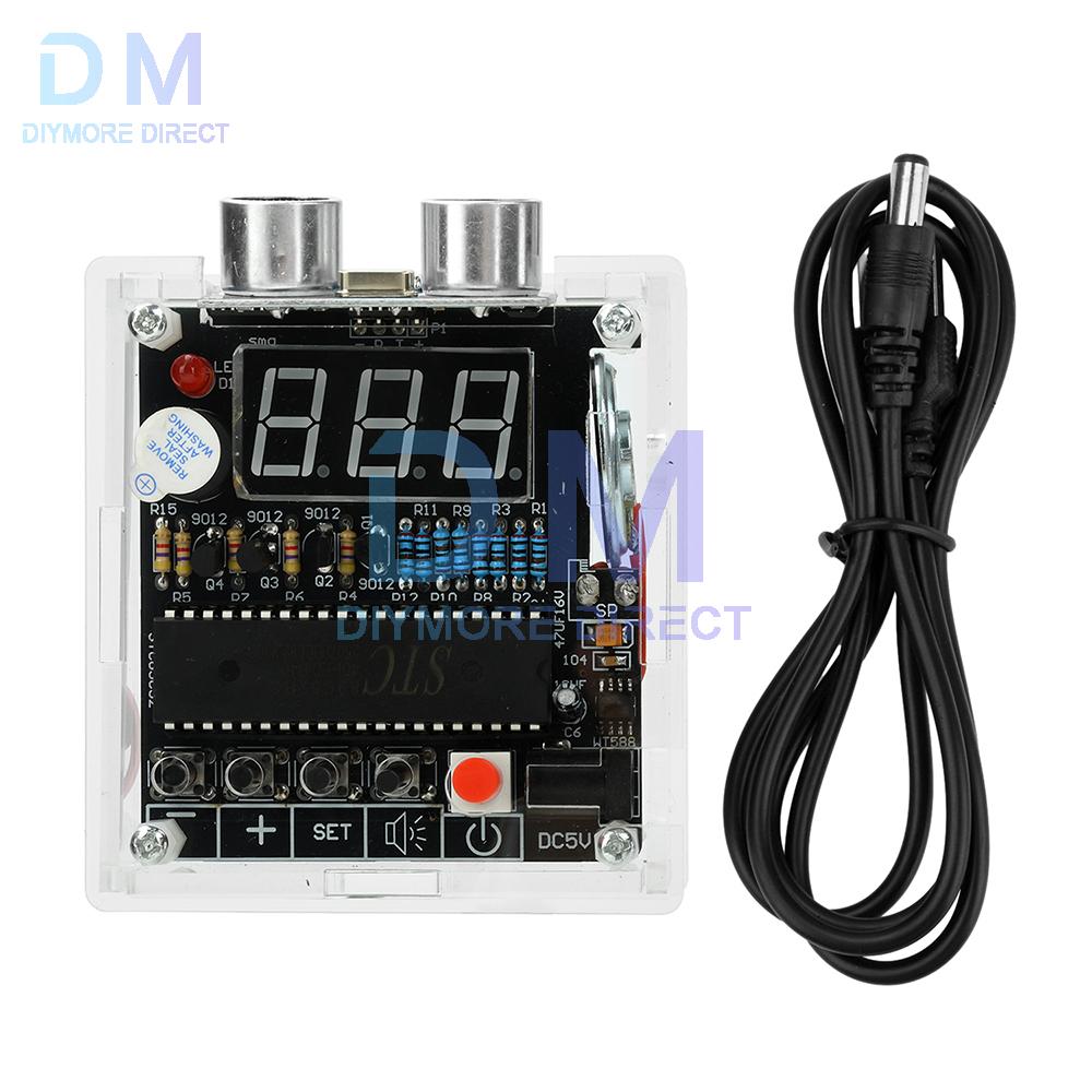 HC-SR04 DC 4,5-5,5V Ultraschall-Entfernungssensor mit Sprachansage für 51 Mikrocontroller DIY-Kit DC 5,5*2,1MM