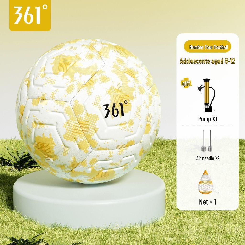 361 Degrees Seamless Junior High School Football: Explosion-Proof, Super Soft, Hot Melt Bonded Training Ball for Primary & Secondary Schools.