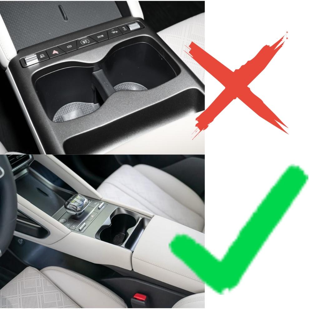 Smabee for BYD ATTO 2/Yuan UP 2024-2025 (With Gear Shift) Silicone Central Cup Holder Storage Box Shock-Absorbing Accessoreis