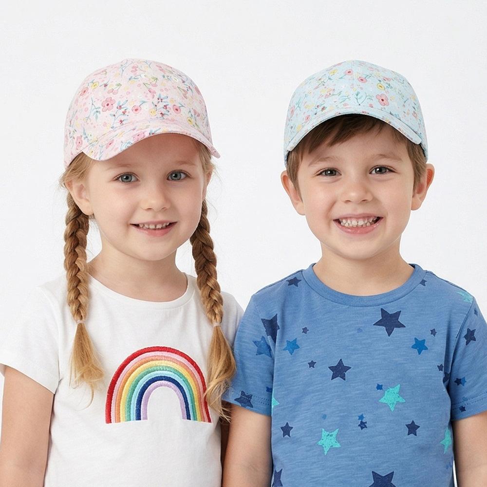Children's Small Flower Baseball Cap, Girl's Curved Brimmed Baseball Cap, Boy's Breathable Sun Protection Hat
