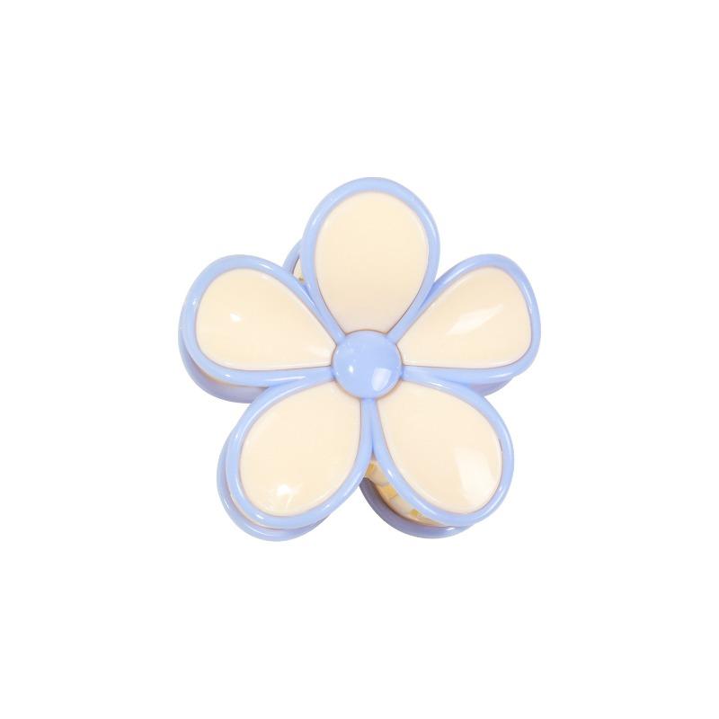 Colorful Contrasting Frangipani Hairpins Flower GrabbersSweet Back of The Head Updo Shark Hairpins