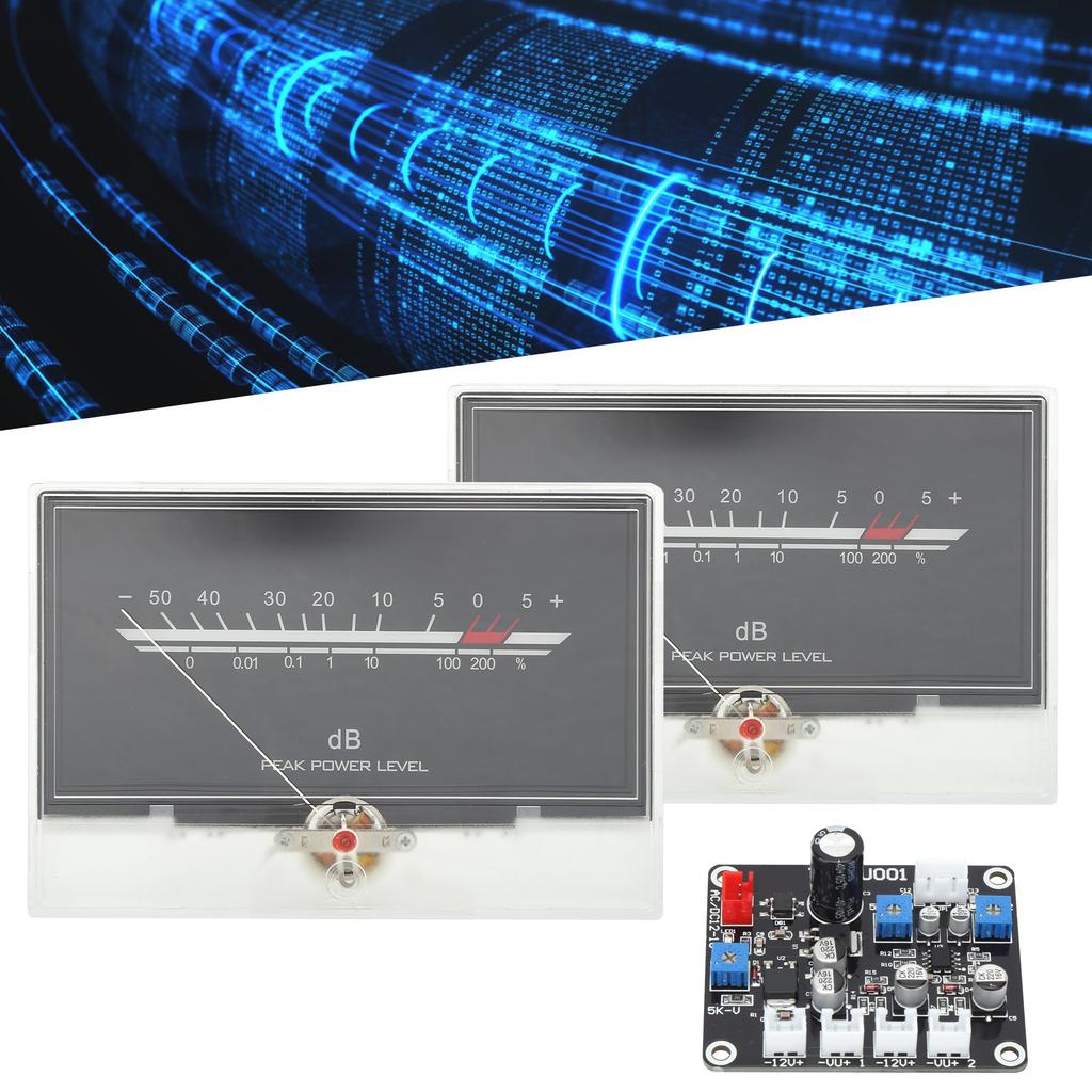 TS DBPW 134 2Q DB Level VU Meter Head with Driver Board White Backlight for Home Audio