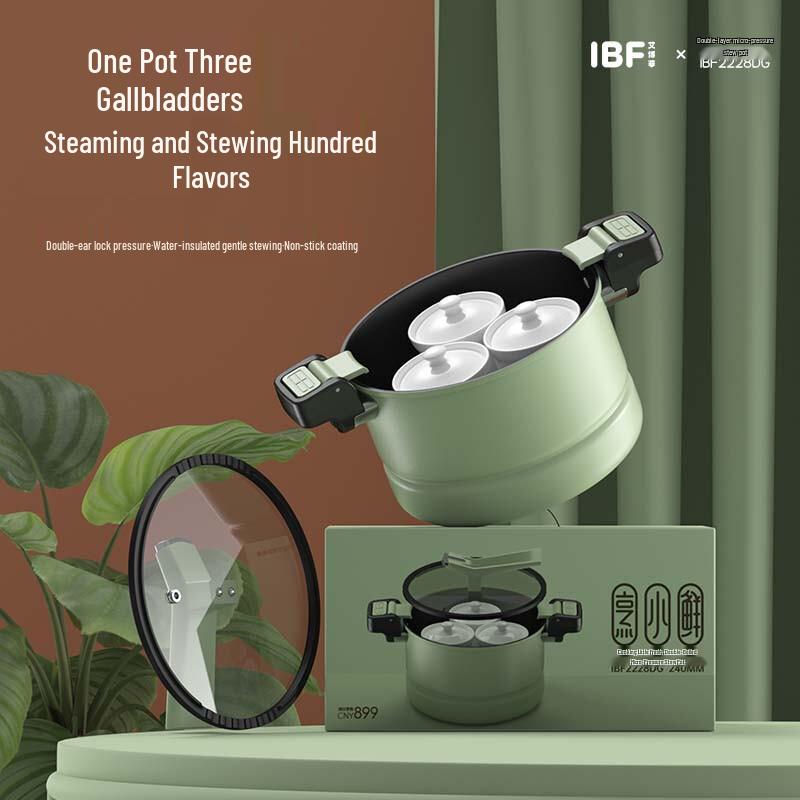 Aibofe 24CM Micro-Pressure Double Boiler Stew Pot
