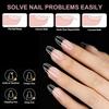 Soft Gel Oval Round Almond False Nail Tips, Medium Full Cover Clear Press On Nails for Acrylic Nail Extension Dip Powder Professional Salon Personal