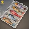 Customizable 19g Multi-Jointed Sinking Fishing Lure with Artificial Bait