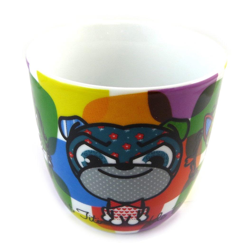 Les Trésors De Lily [N5668] - Mug porcelaine 'Chien et Chat Lolita' multicolore