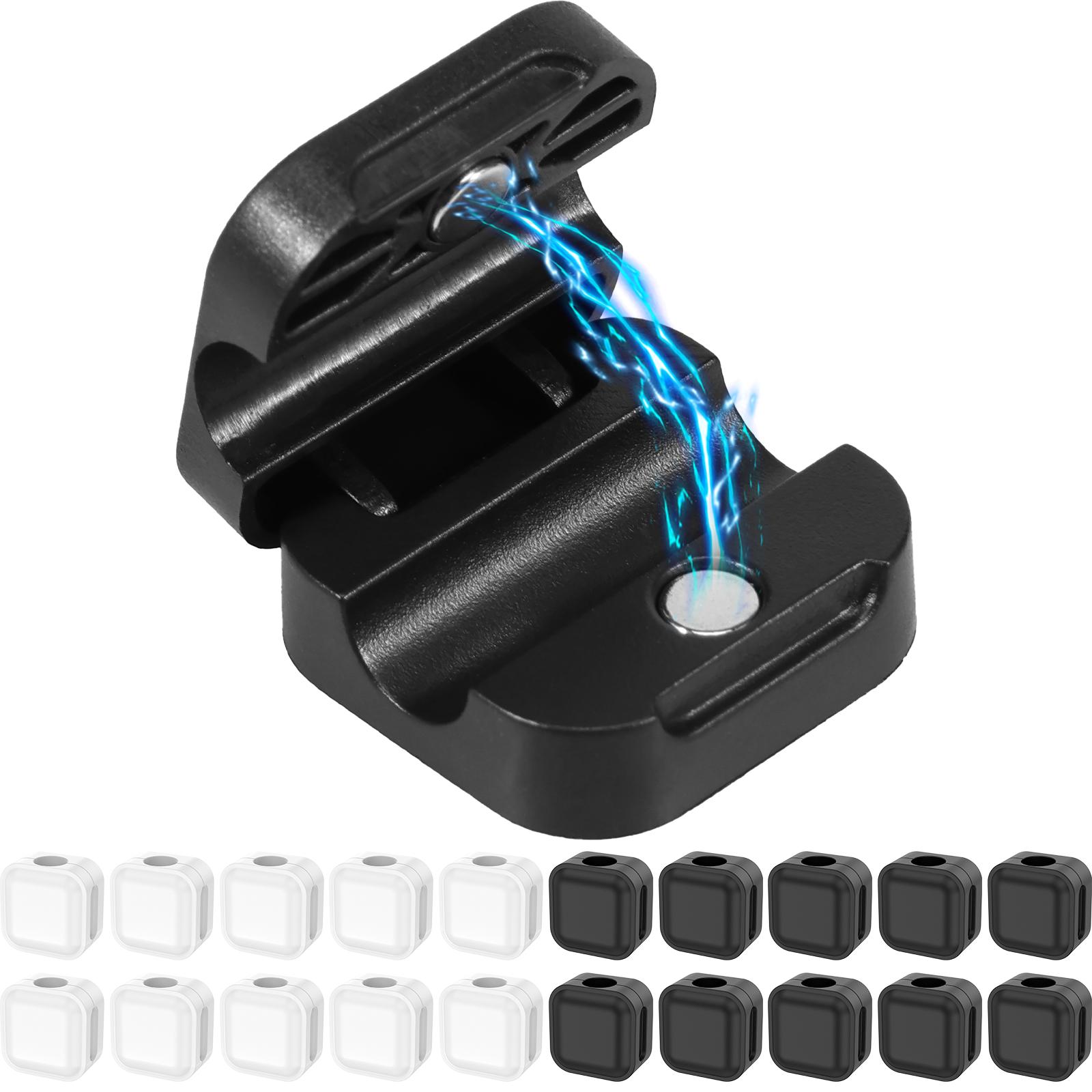 

20 шт. Магнитный держатель для кабеля, самоклеящийся держатель для кабеля, подстольный USB-кабель для зарядки, органайзер для прикроватного столика, офиса и дома