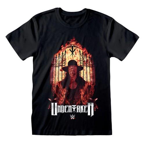 WWE Unisex Adult Undertaker Flames T-Shirt