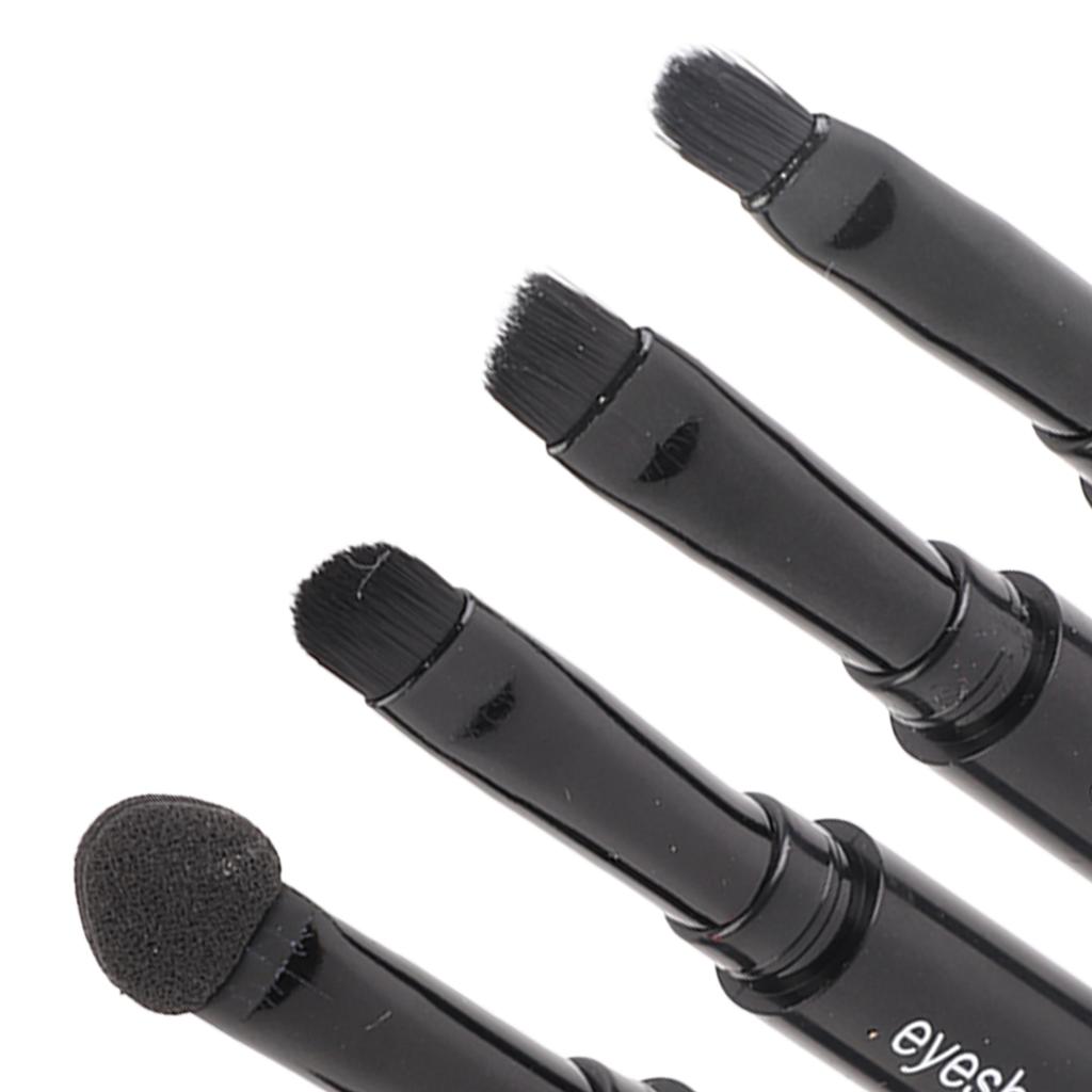 4 In 1 Telescopic Makeup Brushes Set Portable Retractable Lip Eyebrow Eyeshadow Cosmetic Brushes