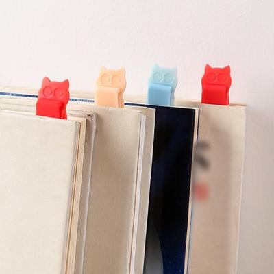 1 stuks/3 stuks Siliconen Boekenlegger Volgt Automatisch Leuke Katten Bladwijzer Clip Boek Reserve Accessoires Paginaomslag voor Leesliefhebbers