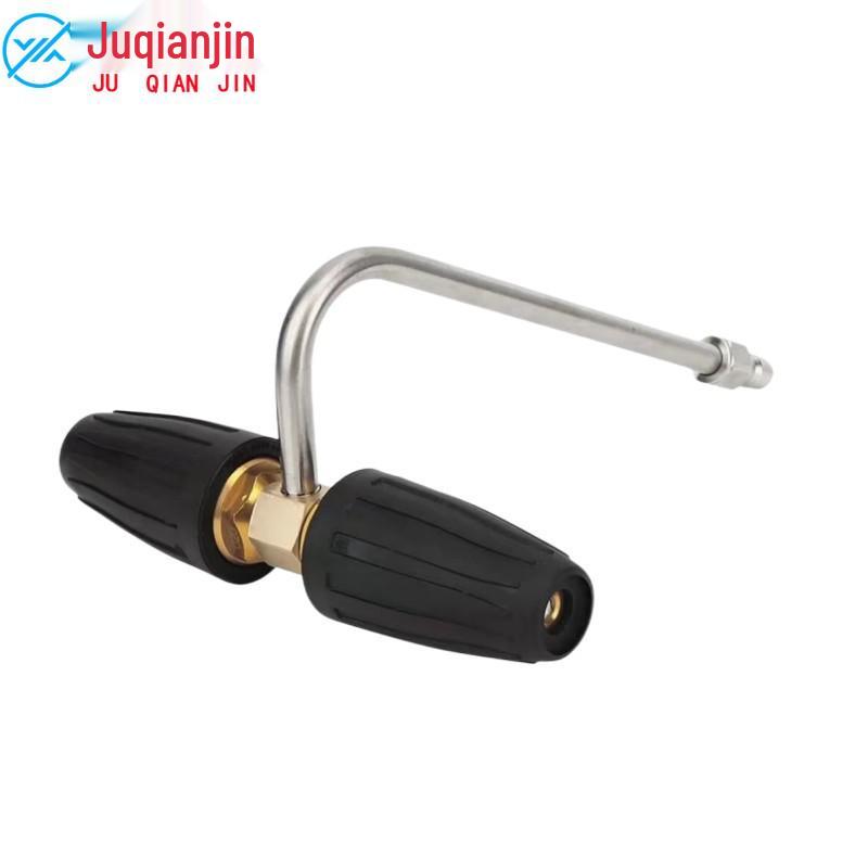 

Двухголовая вращающаяся насадка высокого давления, алюминиевая, быстросъемное соединение 1/4, идеально подходит для очистки водосточных желобов