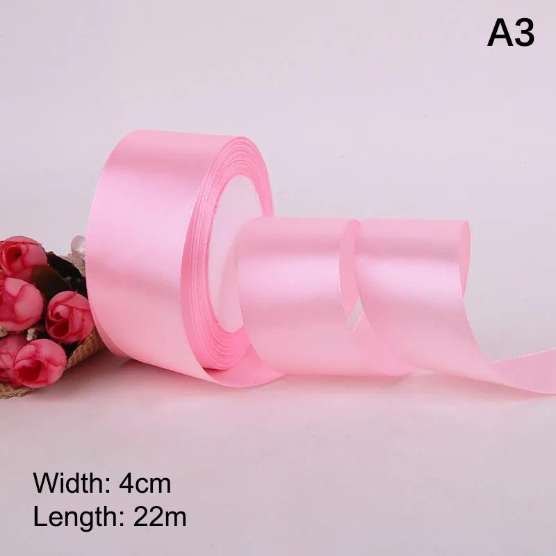 

Атласна стрічка шириною 4 см, 25 ярдів. Матеріали для рукоділля DIY для виготовлення троянд, пакування подарунків та декору спинок стільців A3