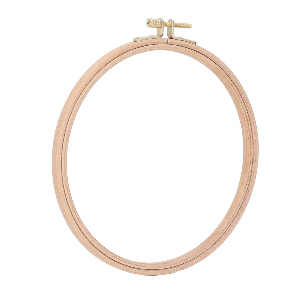 Gold Plated Brass Screw Cross Stitch Hoop Beech Wood Embroidery Hoop Ring For Punch Needle Craft