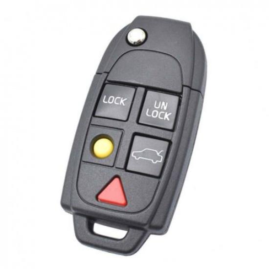Auto Remote Flip Key Fob Shell Case Replacement For Volvo XC70 XC90 S60 S80 V70