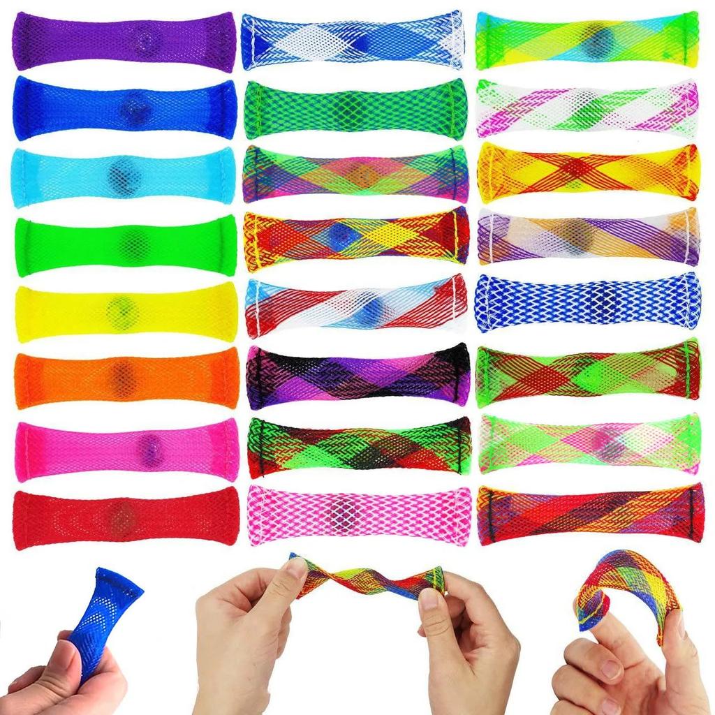 6/12Pcs Marble Mesh Fidget Toys Children'S Stress Relieving Sensory Toys Adult Adhd Added Autism Squeezing Toys Party Gifts