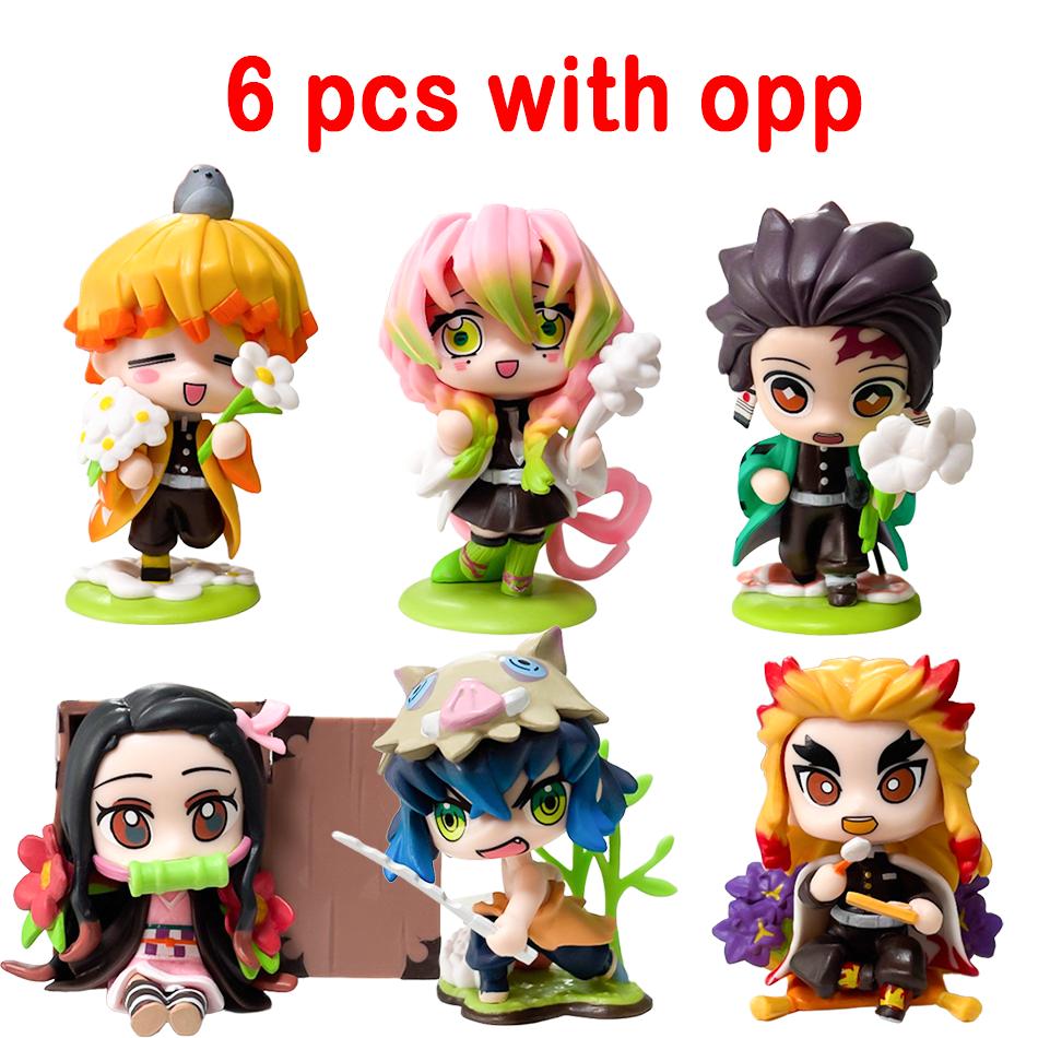 Demon Slayer Tanjiro Kamado Nezuko Anime Zeichentrickfigur Blindbox Kreative Personalisierte Statue Modell Ornament Überraschungsgeschenkbox