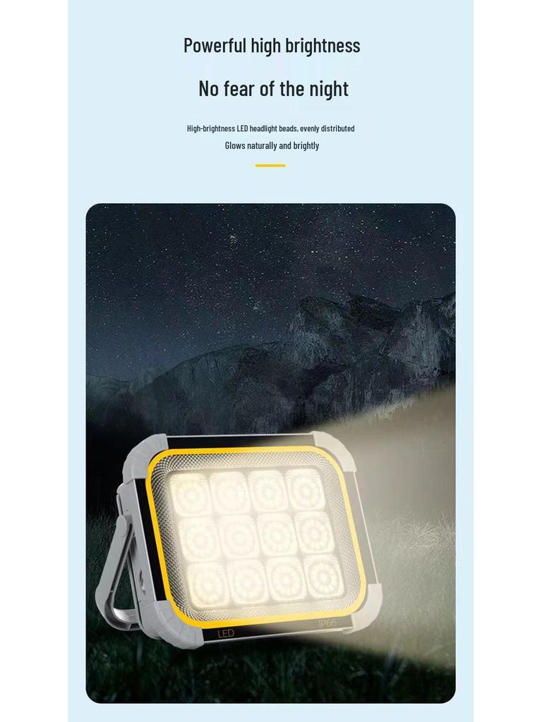 Solar-Ultrahelle Wasserdichte Wiederaufladbare Outdoor-Flutlichtleuchte