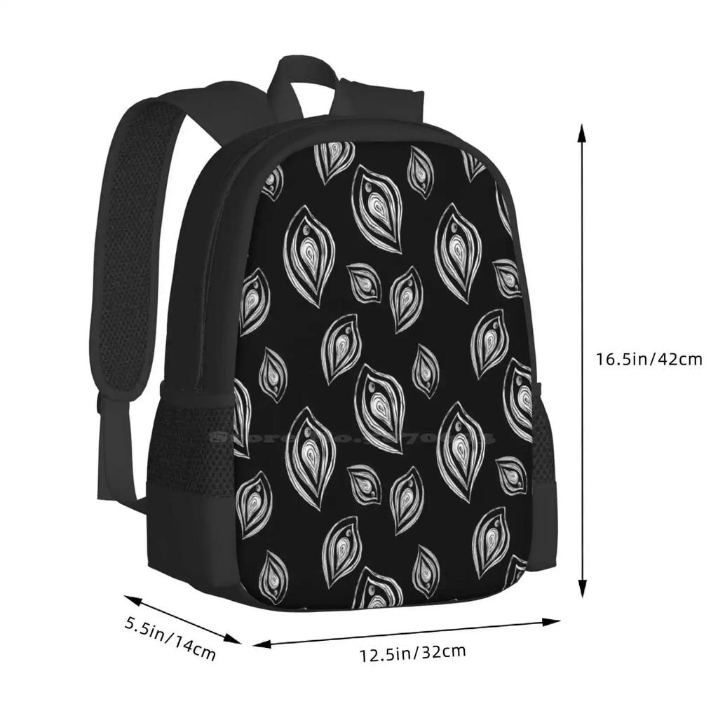 Vulva Blockprint Hot Sale Schoolbag Backpack Fashion Bags Berlinsisters Vagina Vulva Art Feminist Art Labia Blue Yoni Pussy