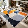 Modern Light Luxury Geometric Style Living Room Rug Decoration Home Non-slip Soft Carpet Large Area Easy Clean Fluffy Floor Mats
