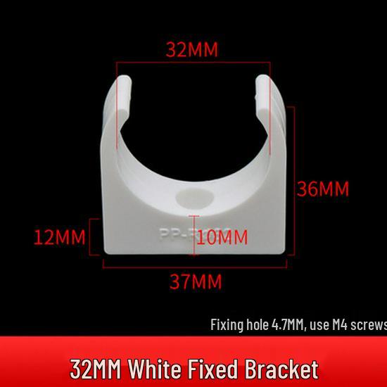 Versatile White Vertical Motor Bracket: Plastic Mounting Base for 130/300/370 Motors.