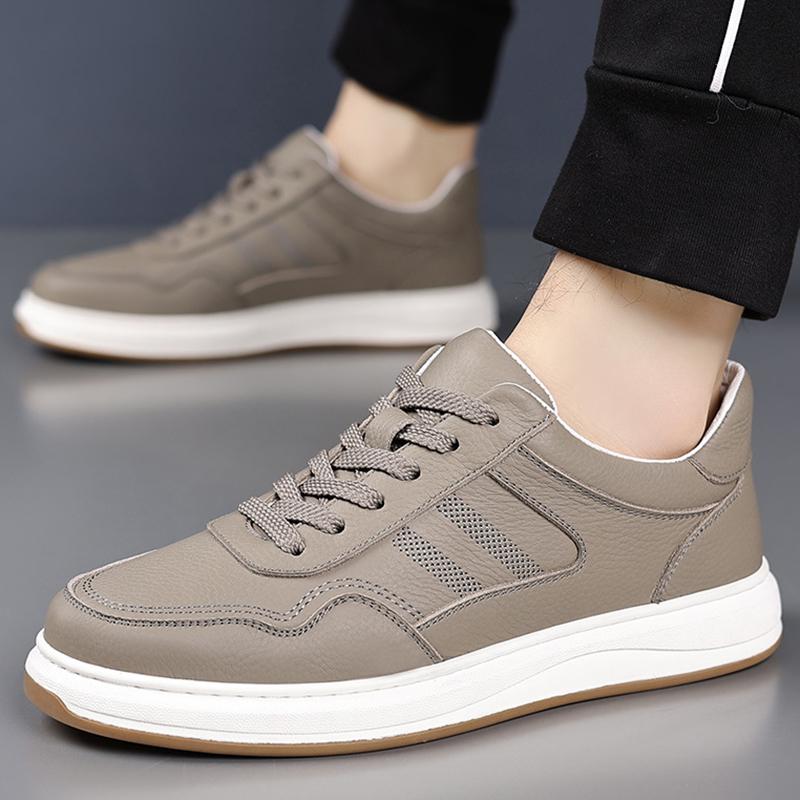 Spring Men Casual Shoes Loafers British Genuine Leather Sneakers Flats Shoes High-end Business Men Leather Shoes Big Size 36-45