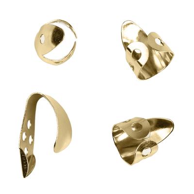 4 Stück Gitarren Finger Pick Edelstahl Glänzendes Aussehen Metall Daumen Pick Gitarrenzubehör Gold