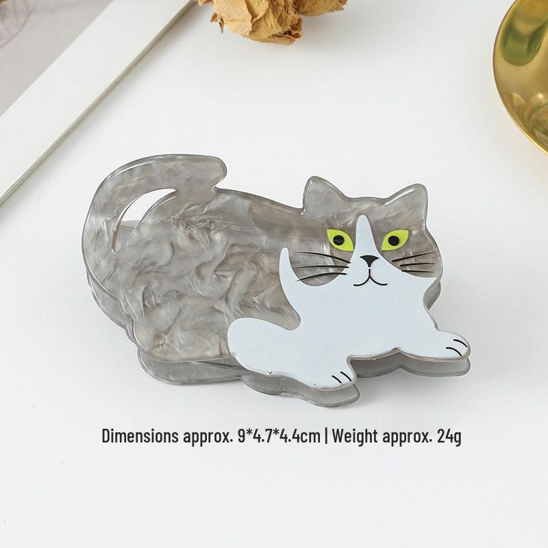 Cute Cartoon Cat Claw Clip - Designer Kitten Hair Accessory