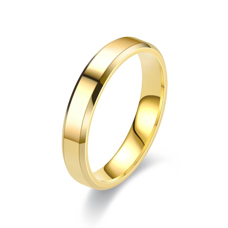 Temperament Versatile Plain Ring Bevel Angle, Titanium Steel Ring Women's Trendy Couple Ring Hand Accessories