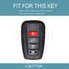 4 Buttons For Toyota Hilux Prius Land Cruiser Prado Corolla Camry Rav4 Chr C-Hr Soft Car Key Case Full Cover Shell Protector