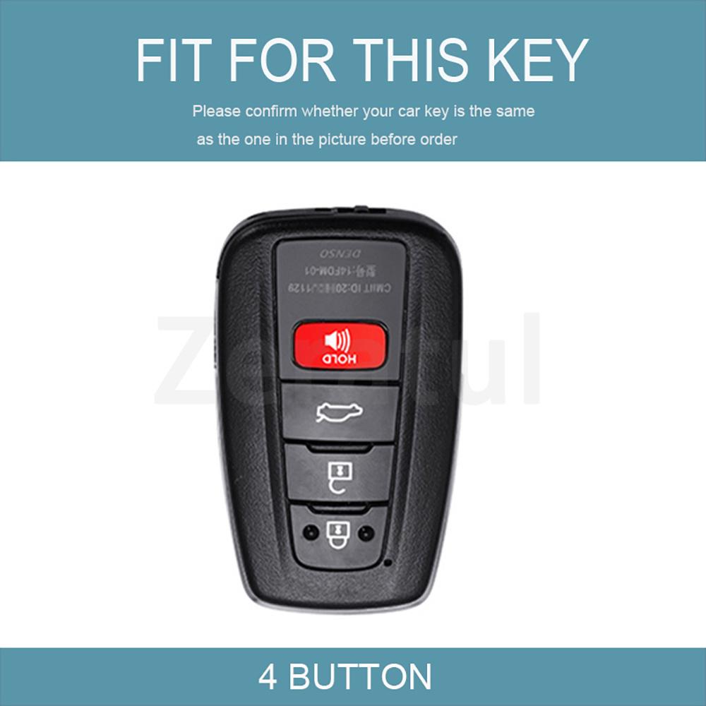 4 Buttons For Toyota Hilux Prius Land Cruiser Prado Corolla Camry Rav4 Chr C-Hr Soft Car Key Case Full Cover Shell Protector