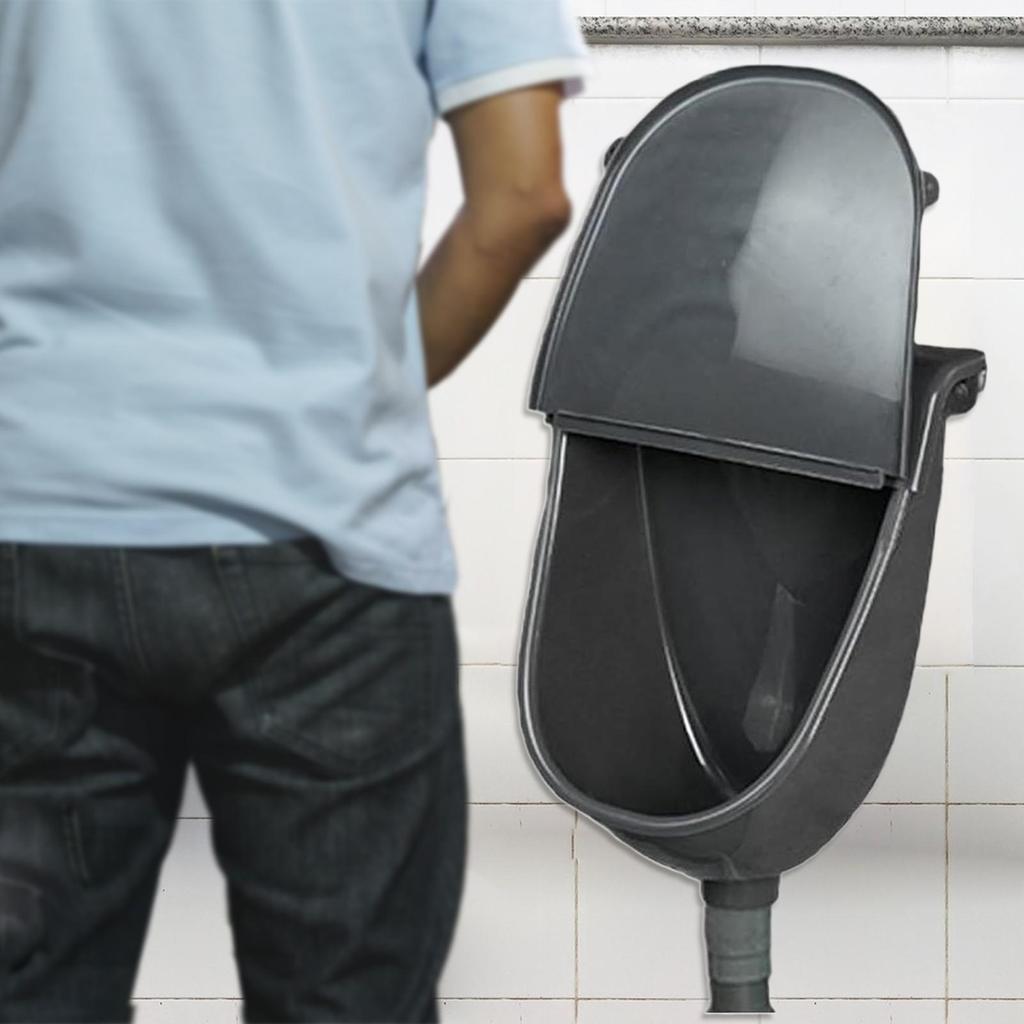 Wall Urinal For Men Wall Mounted Bathroom Washout Urinal Spill Proof Flushing Urine Diverter With Hose Bathroom Toilet For