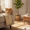 Cat Scratching Mat WallMounted Scratcher with Toy Ball Self Sisal for Cats, Kittens,